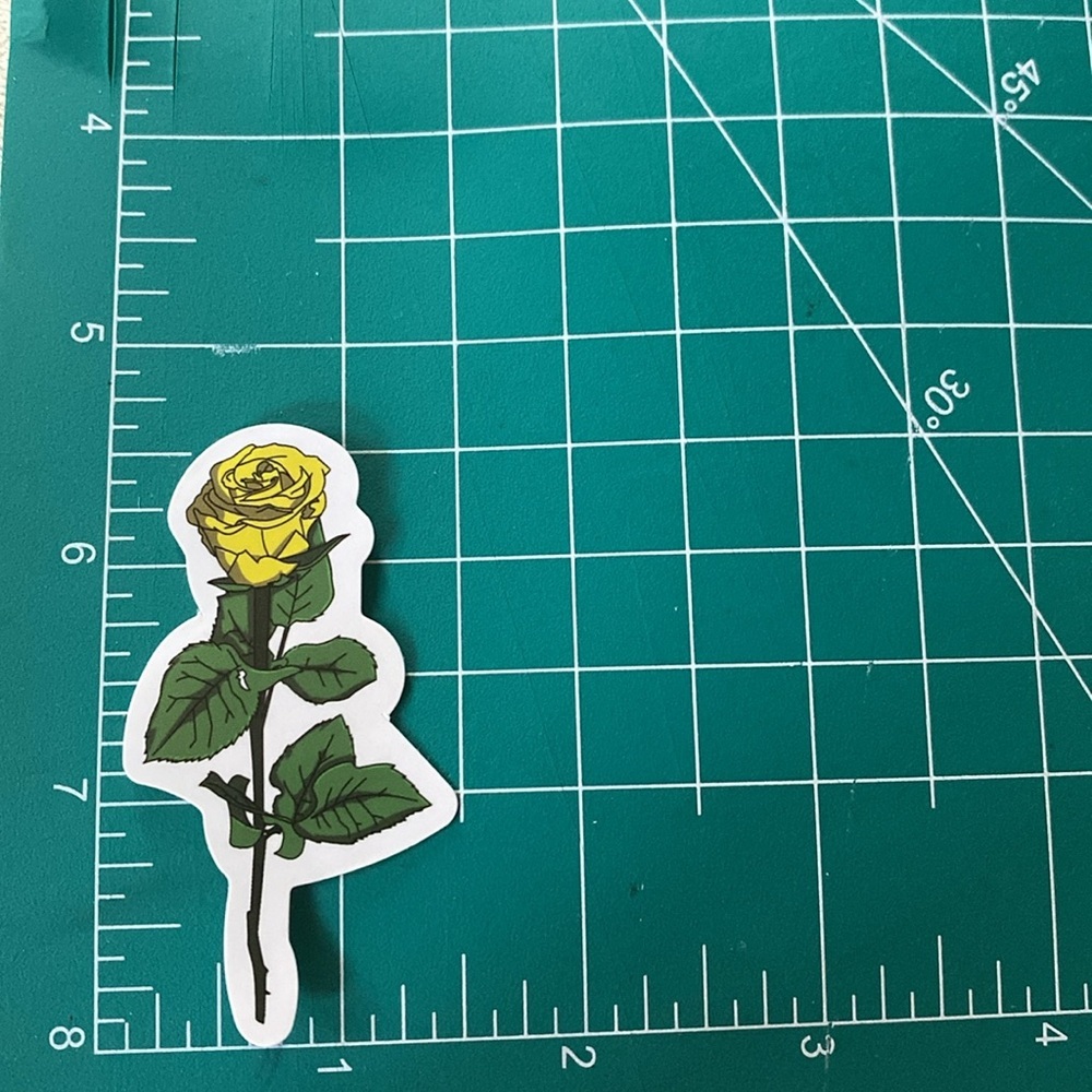 🌈20/$12🌈 Yellow Rose Sticker - Picture 2 of 3